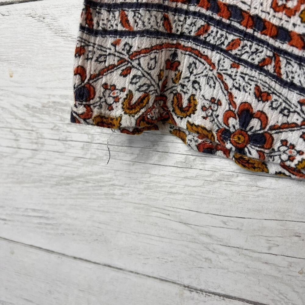 O'Neill Romper Womens Size Small Wrap Boho Floral Earth Tones Drawstring Hippy - Picture 7 of 16